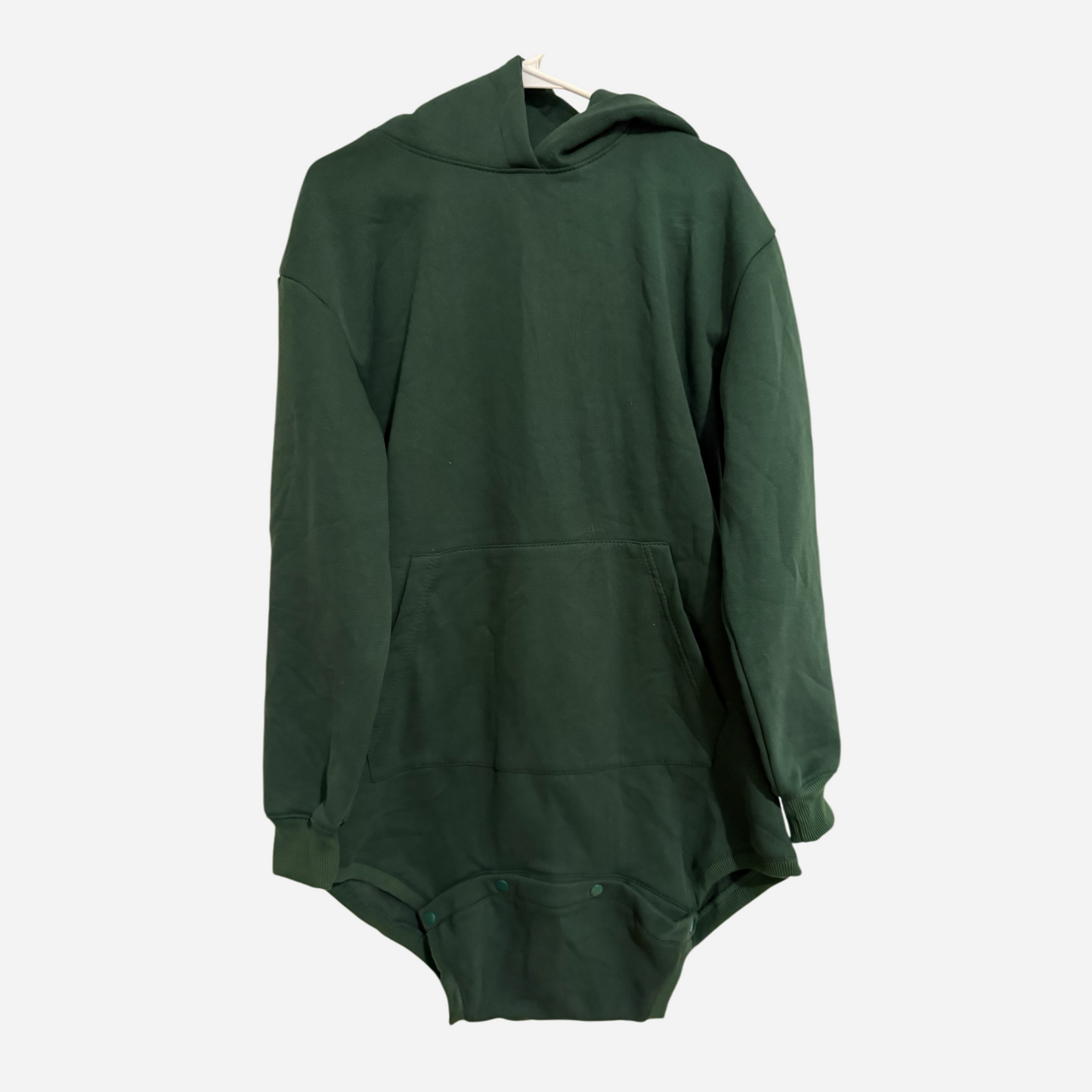 **Imperfect** Green Cotton Fleece - Warmth Wrangler Onesie