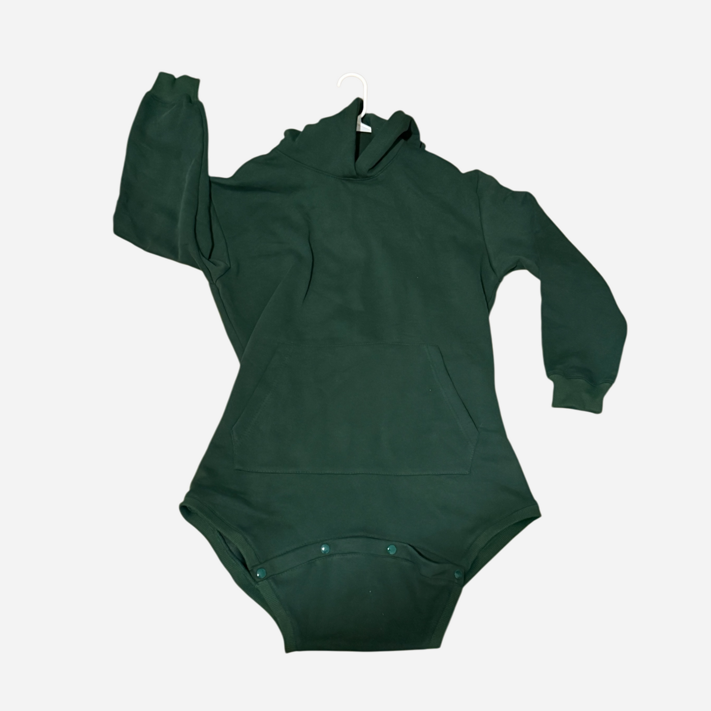 **Imperfect** Green Cotton Fleece - Warmth Wrangler Onesie