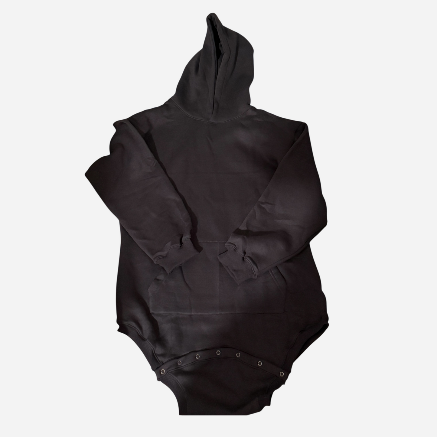 Charcoal Cotton Fleece - Warmth Wrangler Onesie