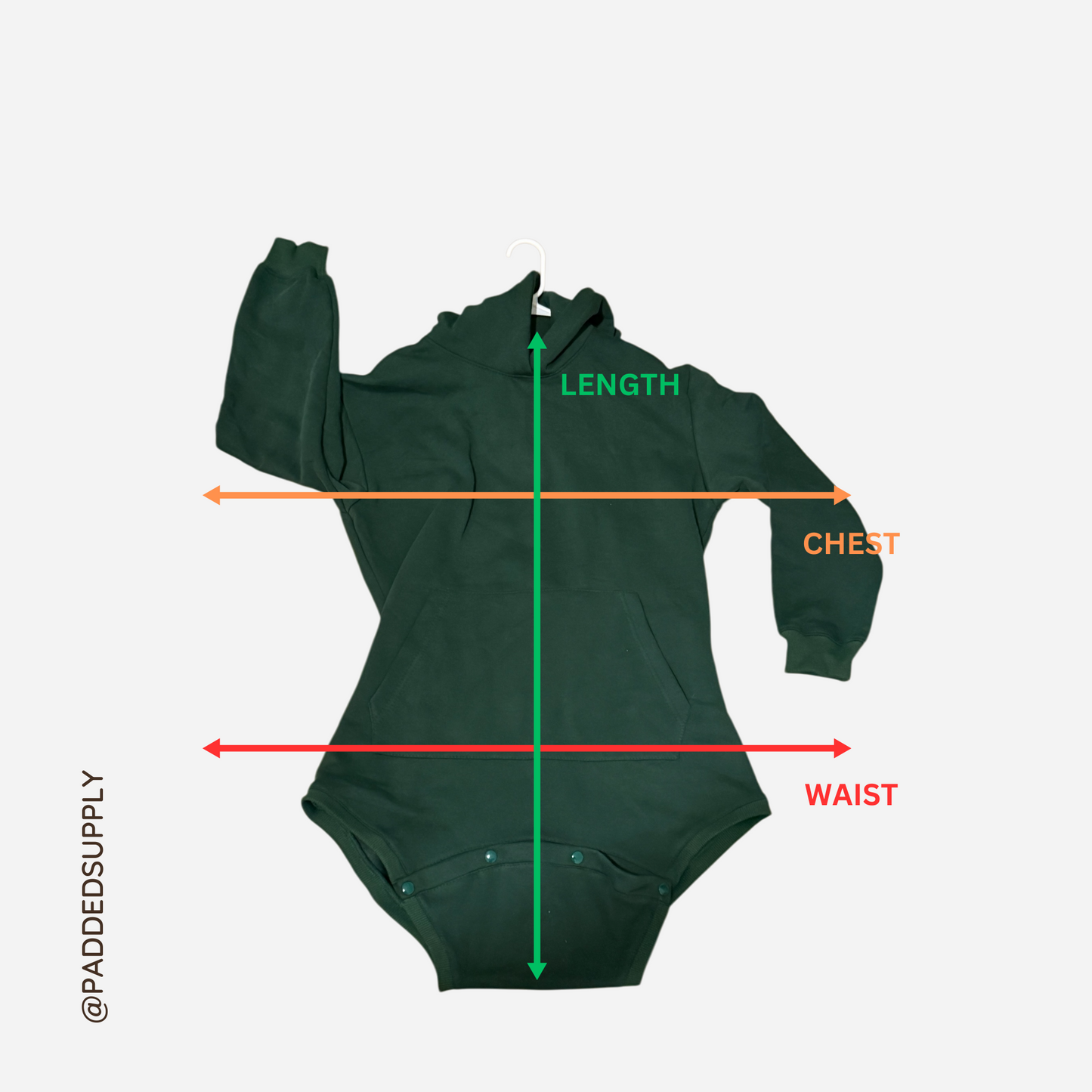**Imperfect** Green Cotton Fleece - Warmth Wrangler Onesie